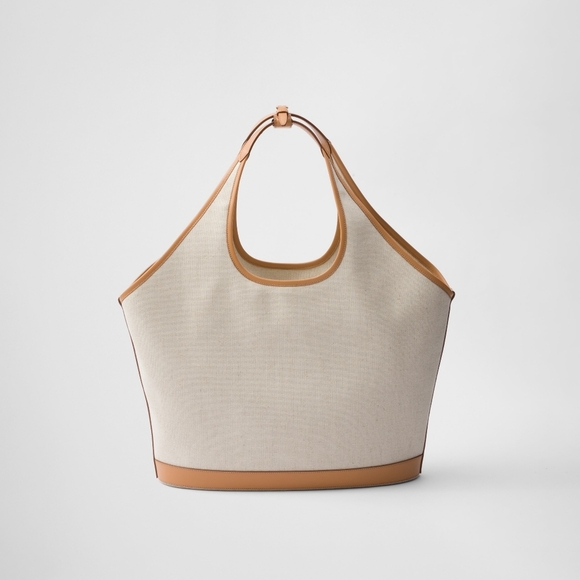Prada Cream and Tan Tote Large Bag - Picture 7 of 12